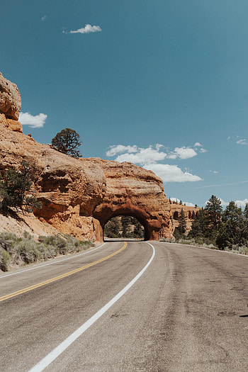 Nature, Rocks, Road, Markup, Arch HD phone wallpaper