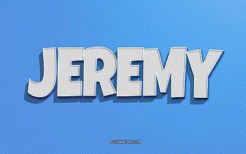 Jeremy, blue lines background, with names, Jeremy name, male names, Jeremy greeting card, line art, with Jeremy name HD wallpaper