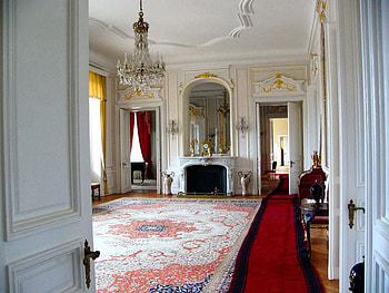 Euxinograd interior, white, architecture, room, graphy, palace, lux, red, bulgaria, interio HD wallpaper