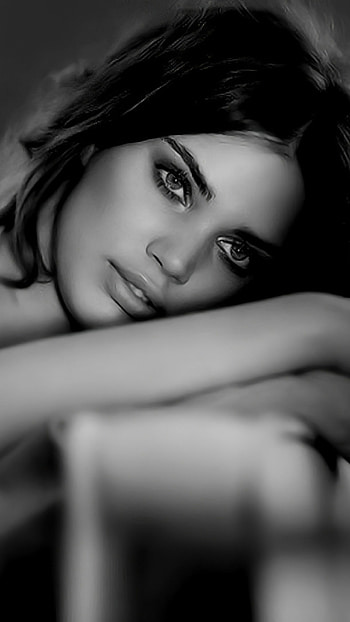 Adriana Lima, Monochrome beauty, Sony Xperia , Black and white essence HD phone wallpaper