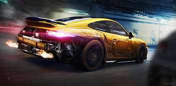 Porsche 911 Turbo S Night Ride , porsche-911, porsche, cars, artstation HD wallpaper