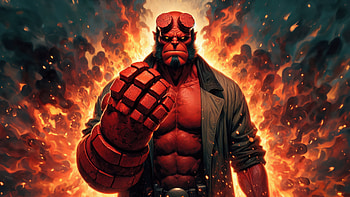 Hellboy Evolution, hellboy, superheroes, artwork, artist, digital-art, ai, deviantart HD wallpaper
