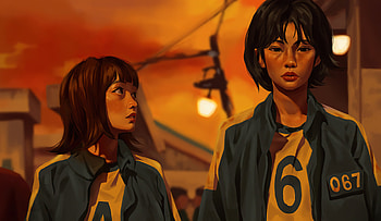 HoYeon Jung And Kang Sae Byeok, squid-game, netflix, tv-shows, artstation HD wallpaper