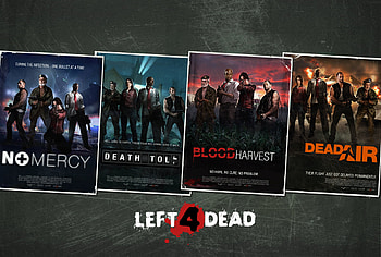 left 4 dead - campain maps, death toll, left 4 dead, horror, game, blood havest, no mercy, death air HD wallpaper