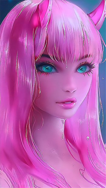 Zero Two, eye, hair HD phone wallpaper
