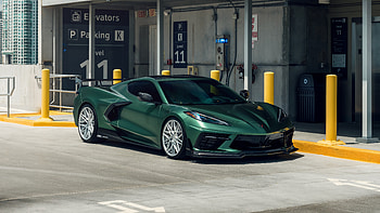 Dark, Green, Chevrolet, Corvette, C8 Cars HD wallpaper