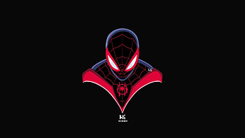 Spider-man, Miles Morales, minimal, art HD wallpaper