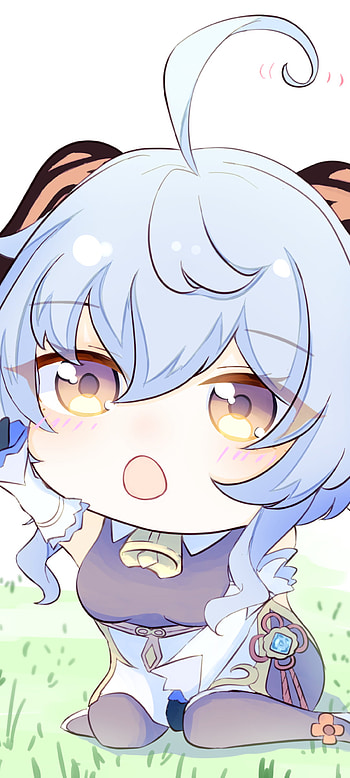 Ganyu (Genshin Impact) — Chibi , Ganyu (Genshin Impact), video game, Genshin Impact HD phone wallpaper