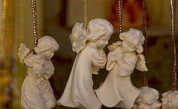 Angels, white, decoration, christmas, ornament HD wallpaper