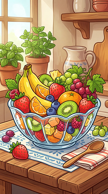 Sunlit Mixed Fruit Bowl — HD phone wallpaper