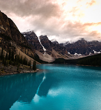Landscape, Nature, Mountains, Lake, Shore, Bank, Mountain Range HD phone wallpaper
