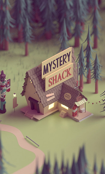 Gravity Falls animation, House forest, TV show HD phone wallpaper