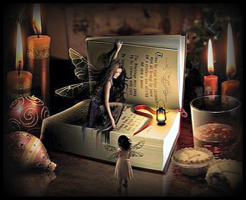 Fairies And Book, Abstract, Fairies, Fantasy, Book, Cute HD wallpaper