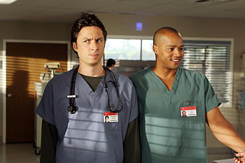 Scrubs, Podcast with Zach Braff and Donald Faison, Fake Doctors Real Friends, Re-watch HD wallpaper