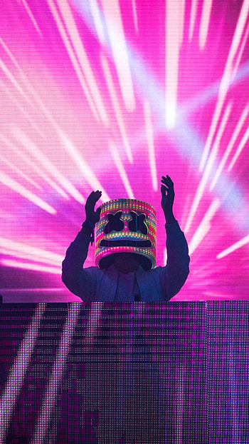 Neon Marshmallow Mask — DJ Beats, music HD phone wallpaper