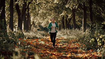 Vibrant Jogging Adventure: Ultra, jogging, running, Autumn, fitness HD wallpaper