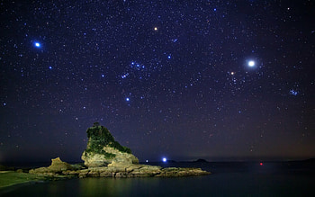 Seaside, Constellation HD wallpaper