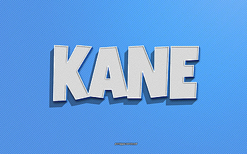 Kane, blue lines background, with names, Kane name, male names, Kane greeting card, line art, with Kane name HD wallpaper
