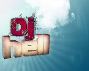 DJ HELL!!!, blue, simplicity, fun, rap, cute, dj, beauty, nice, hell, music, 3d, abstract, pretty HD wallpaper