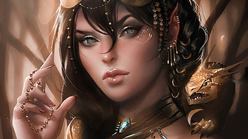 Girl dragon Art Elf jewelry ears | | 120976 . HD wallpaper