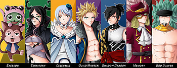 Fairy Tail, Anime, Frosch (Fairy Tail), Lector (Fairy Tail), Minerva Orland, Orga Nanagear, Rogue Cheney, Rufus Lore, Sabertooth (Fairy Tail), Sting Eucliffe, Yukino Aguria HD wallpaper