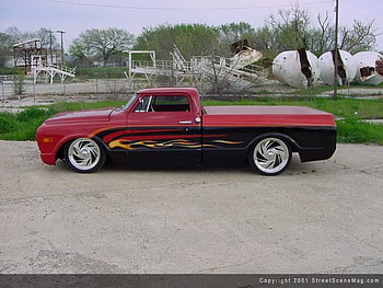 Chevy Truck, bowtie, lowered, gm, chopped top HD wallpaper