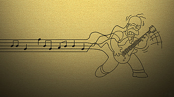 The Simpsons, Homer Simpson, Music, Guitar HD wallpaper