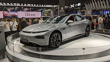 Motor Show, XPeng P7 Sedan HD wallpaper