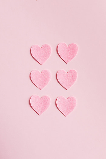 Pink hearts, minimal HD phone wallpaper