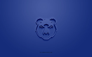 Bristol Bears, creative 3D logo, blue background, Premiership Rugby, 3d emblem, English rugby Club, England, 3d art, rugby, Bristol Bears 3d logo HD wallpaper