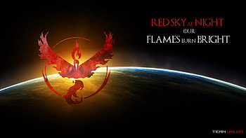 Red Sky at Night our flames burn bright - Team Valor PC HD wallpaper