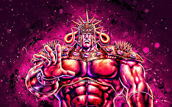 Raoh, , purple neon lights, Fist of The North Star, manga, Hokuto Renkitoza, Rao, Raoh Hokuto Renkitoza HD wallpaper