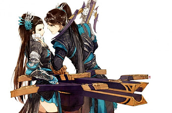 Beautiful young warriors, Ibuki Satsuki, Art, couple, oriental, warriors HD wallpaper