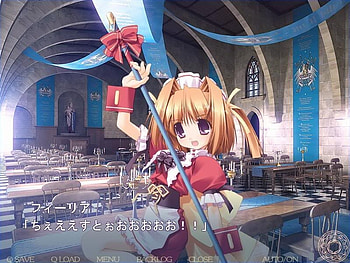 Anime, desks, tiles, sword, text, other, girl, japanese letters, chairs, ribbion, school HD wallpaper