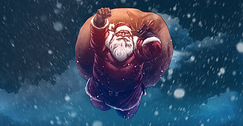 Christmas Santa Digital Art, santa-claus, christmas, celebrations, digital-art HD wallpaper