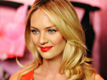 Candice Swanepoel, pink, model, blonde, red, girl, woman HD wallpaper