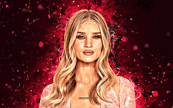 Rosie Huntington-Whiteley, , purple neon lights, british supermodel, creative, Rosie HW, british celebrity, Rosie Alice Huntington-Whiteley, Rosie Huntington-Whiteley HD wallpaper