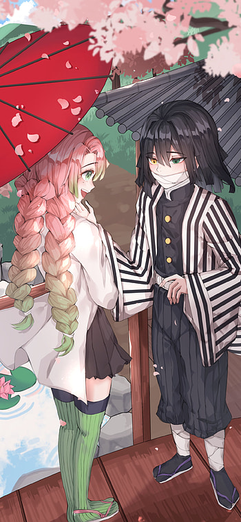 Mitsuri Kanroji, Obanai Iguro, Anime, Demon Slayer: Kimetsu no Yaiba HD phone wallpaper