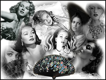 BLACK AND WHITE LADIES, hollywood, fans, marilyn, stars, hats HD wallpaper