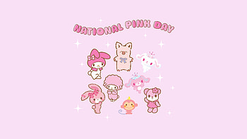 Sanrio Characters Celebrate National Pink Day, Anime, My Melody (Onegai My Melody), Cinnamoroll, sanrio, Kuromi (Onegai My Melody) HD wallpaper
