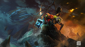 World of Warcraft Ocean Shaman - 1920 x Really nice World of Warcraft featuring a couple of characters readying themselves for battle. HD wallpaper