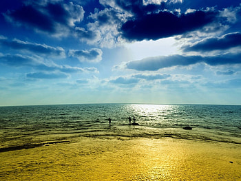 Landscape, Sky, Sea, Clouds HD wallpaper