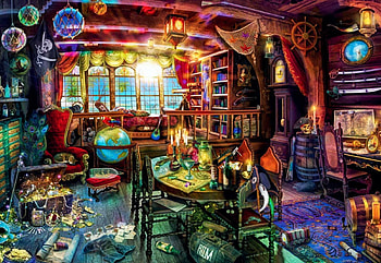 A Pirate's Life , colors, ship, painting, utensils HD wallpaper