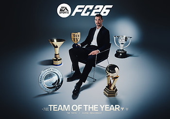 EA SPORTS FC 26 – Team of the Year: Iconic Striker, Video Game, EA Sports FC 26, Zlatan Ibrahimović, Soccer, Trophy HD wallpaper