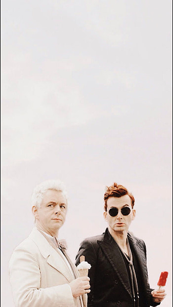 Good Omens, Best fantasy book, Michael Sheen portrayal, Captivating storyline HD phone wallpaper