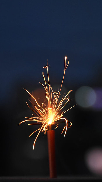 Sparkler , Retina beauty, Festive atmosphere, Dazzling lights HD phone wallpaper