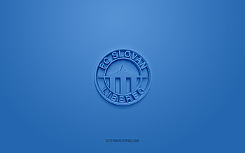 FC Slovan Liberec, creative 3D logo, blue background, Czech First League, 3d emblem, Czech football club, Liberec, Czech Republic, 3d art, football, FC Slovan Liberec 3d logo HD wallpaper