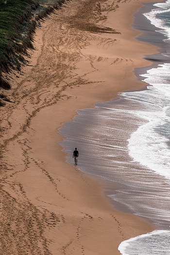 Sea, Coast, Miscellanea, Miscellaneous, Stroll, Loneliness, Lonely, Alone HD phone wallpaper
