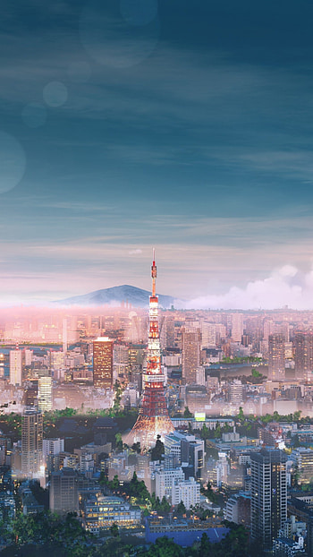 Tokyo Skyline, Cityscape and anime, and , Sony Xperia HD phone wallpaper