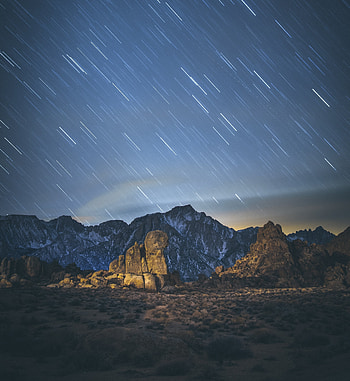 Starry sky, nature, landscape, mountains, camping HD phone wallpaper